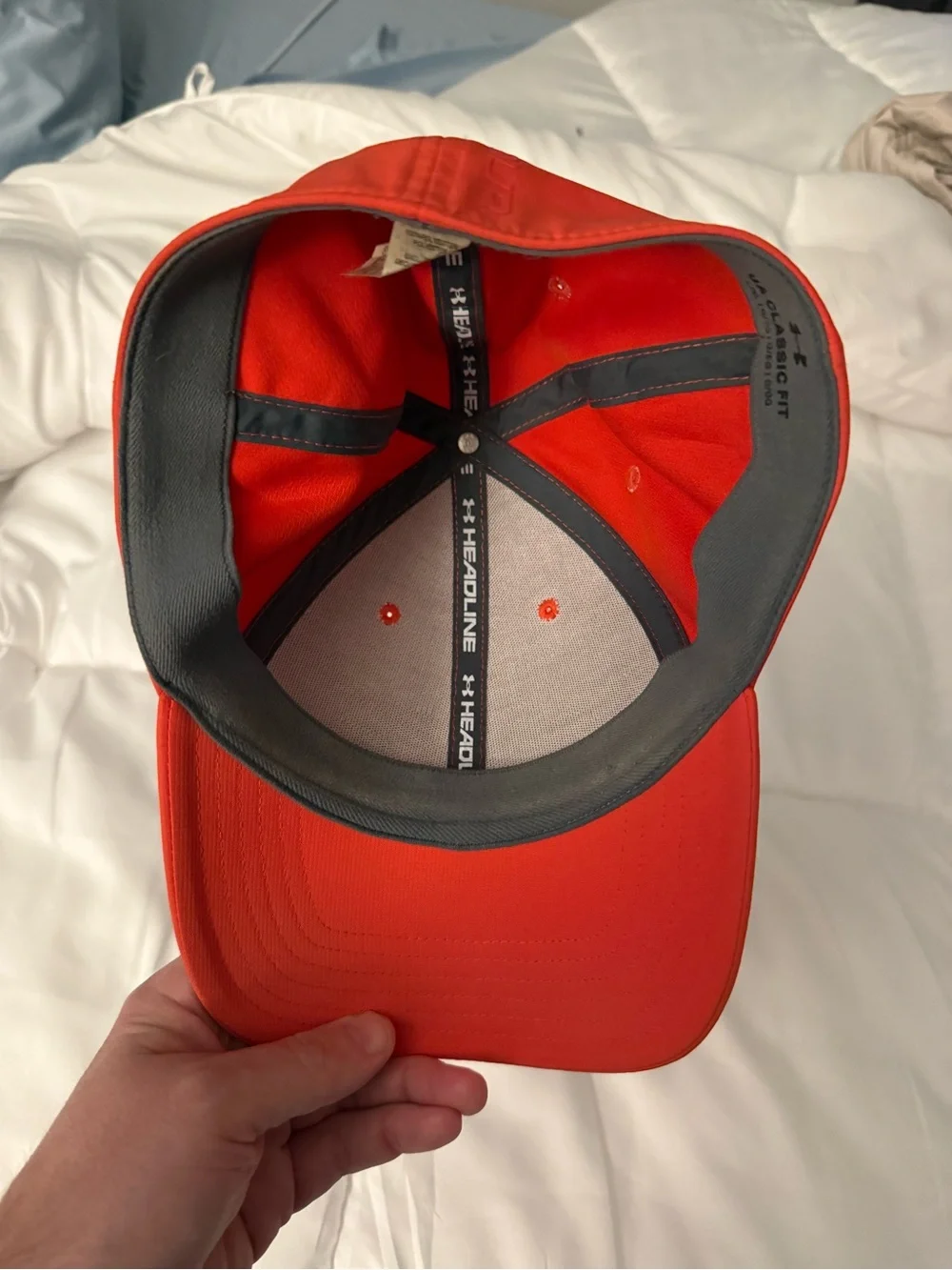 Under Armour Orange Baseball Cap with Black Logo